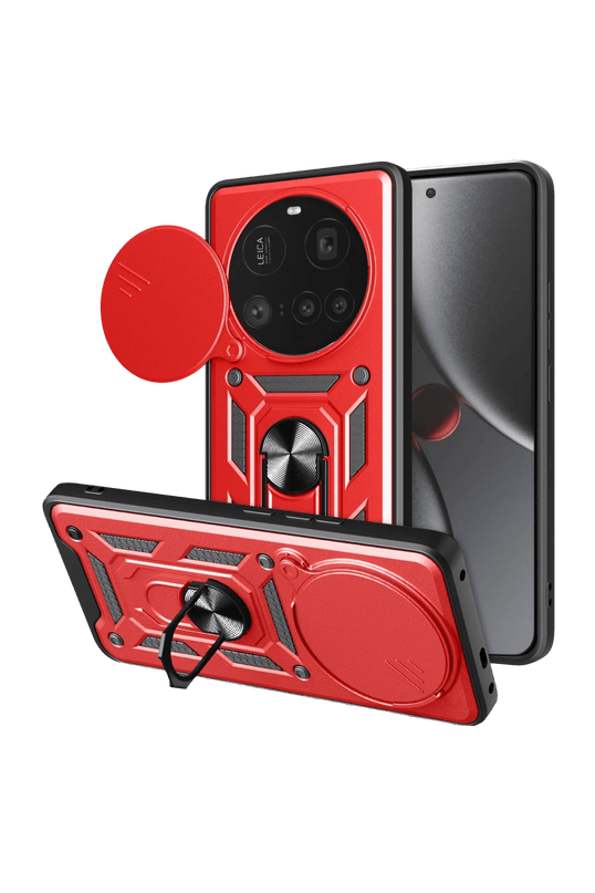 Xiaomi Mi 15 Ultra Pars Lens Yüzüklü Silikon Kılıf - Kırmızı