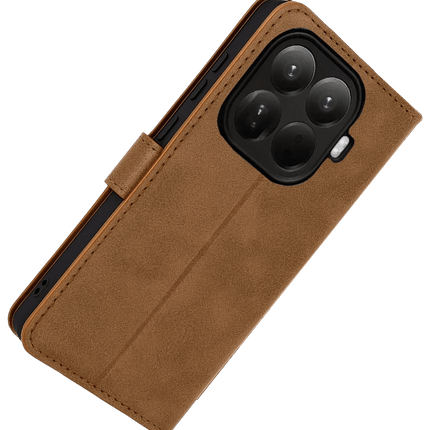 Xiaomi Mi 15T Pro Trend S Plus Kapaklı Kılıf - Taba 3