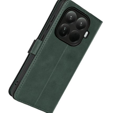 Xiaomi Mi 15T Pro Trend S Plus Kapaklı Kılıf - Yeşil 3