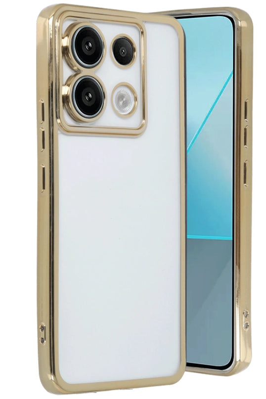 Xiaomi Poco X6 Razer Lensli Silikon Kılıf - Gold