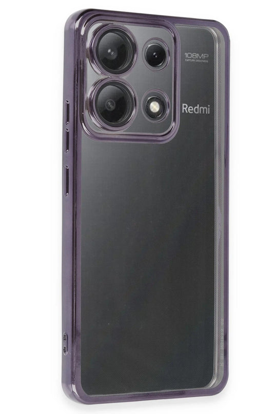 Xiaomi Poco X6 Razer Lensli Silikon Kılıf - Mor