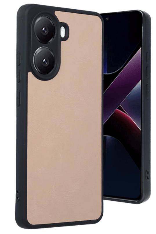 Xiaomi Poco X7 Pro Aras Deri Kapak Kılıf - Pudra