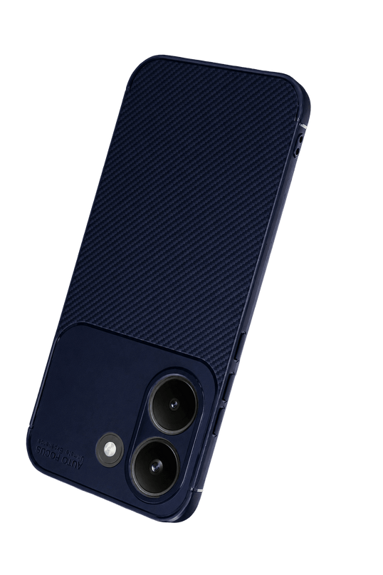 Xiaomi Poco X8 Pro Auto Focus Karbon Kapak Kılıf - Lacivert 3
