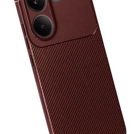 Xiaomi Poco X8 Pro Auto Focus Karbon Kapak Kılıf - Bordo 2