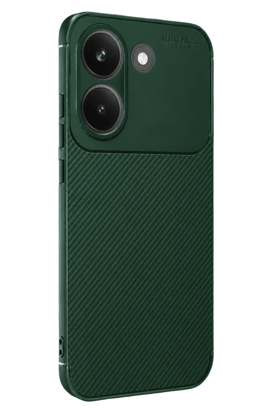 Xiaomi Poco X8 Pro Auto Focus Karbon Kapak Kılıf - Koyu Yeşil