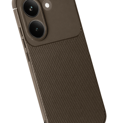 Xiaomi Poco X8 Pro Auto Focus Karbon Kapak Kılıf - Kahverengi 2