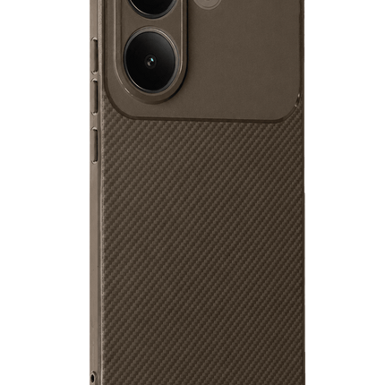 Xiaomi Poco X8 Pro Auto Focus Karbon Kapak Kılıf - Kahverengi