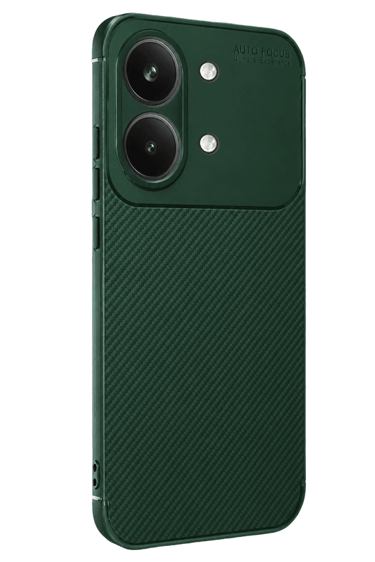 Xiaomi Poco X8 Pro Max Auto Focus Karbon Kapak Kılıf - Koyu Yeşil