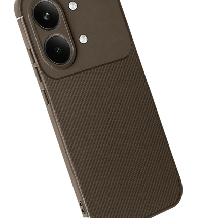 Xiaomi Poco X8 Pro Max Auto Focus Karbon Kapak Kılıf - Kahverengi 2