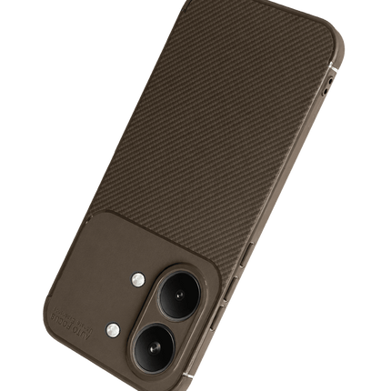 Xiaomi Poco X8 Pro Max Auto Focus Karbon Kapak Kılıf - Kahverengi 3