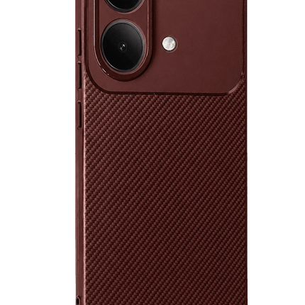 Xiaomi Poco X8 Pro Max Auto Focus Karbon Kapak Kılıf - Bordo