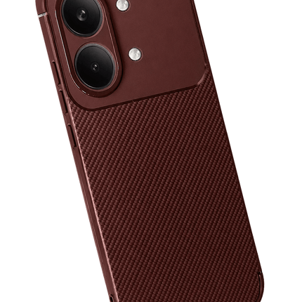 Xiaomi Poco X8 Pro Max Auto Focus Karbon Kapak Kılıf - Bordo 2