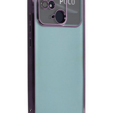 Xiaomi Redmi 10C Razer Lensli Silikon Kılıf - Mor