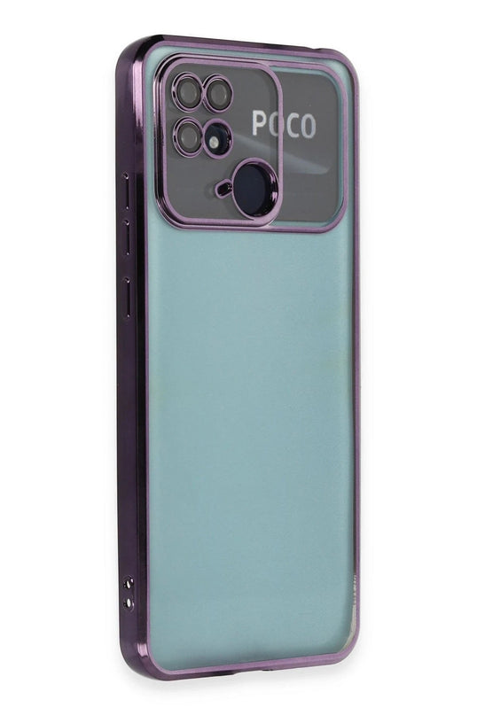 Xiaomi Redmi 10C Razer Lensli Silikon Kılıf - Mor