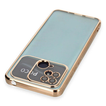 Xiaomi Redmi 10C Razer Lensli Silikon Kılıf - Gold 3