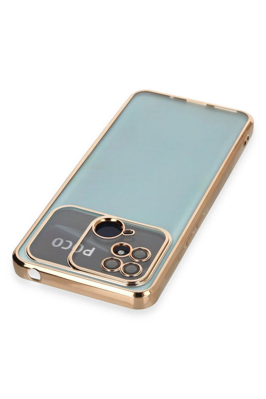 Xiaomi Redmi 10C Razer Lensli Silikon Kılıf - Gold 3