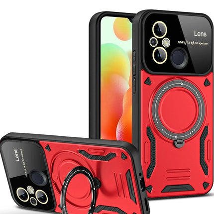 Xiaomi Redmi 12C Joy Lens Standlı Kapak Kılıf - Kırmızı