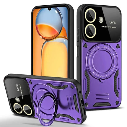 Xiaomi Redmi 13C Joy Lens Standlı Kapak Kılıf - Mor