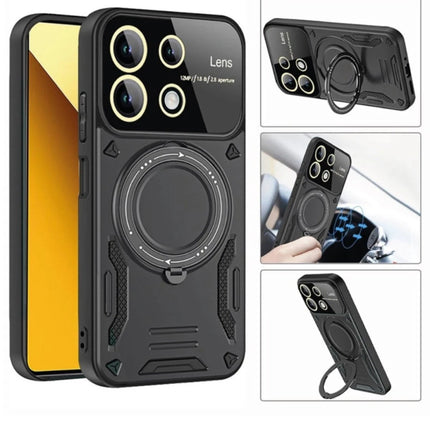 Xiaomi Redmi 13C Joy Lens Standlı Kapak Kılıf - Kırmızı 3
