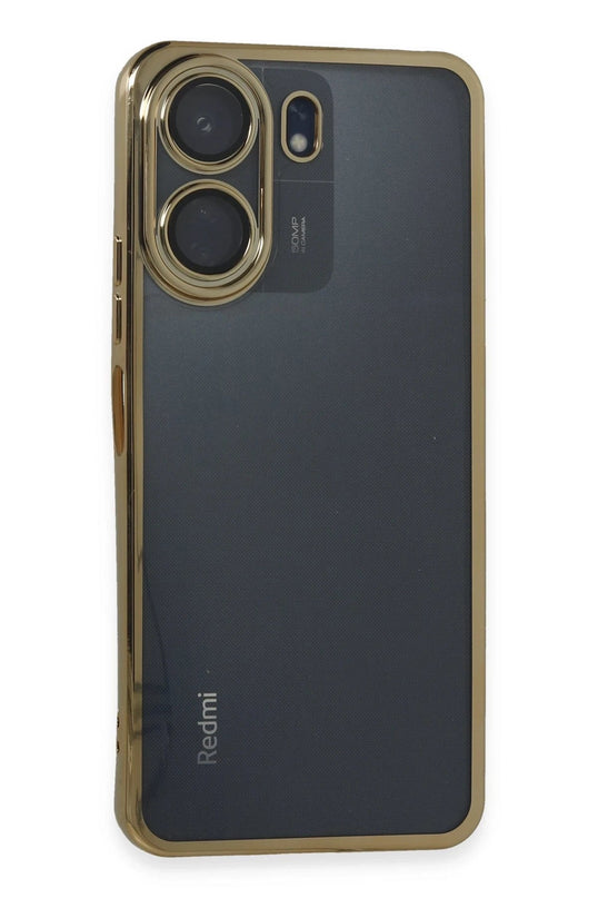 Xiaomi Redmi 13C Razer Lensli Silikon Kılıf - Gold
