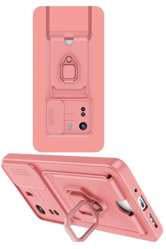 Xiaomi Redmi 13C Zuma Kartvizitli Yüzüklü Silikon Kılıf - Pembe 2