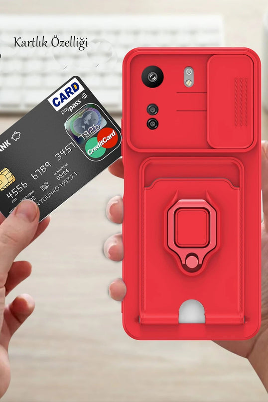 Xiaomi Redmi 13C Zuma Kartvizitli Yüzüklü Silikon Kılıf - Pembe 3