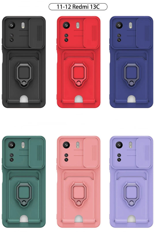 Xiaomi Redmi 13C Zuma Kartvizitli Yüzüklü Silikon Kılıf - Kırmızı 6