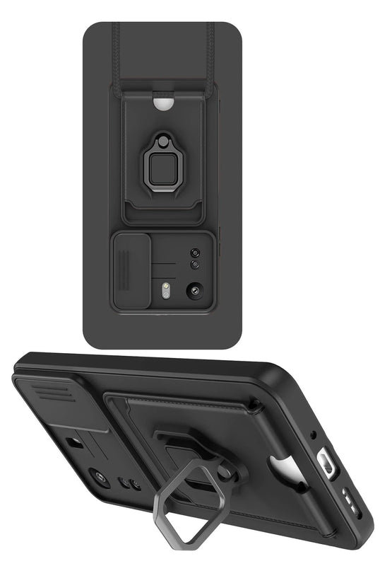Xiaomi Redmi 13C Zuma Kartvizitli Yüzüklü Silikon Kılıf - Siyah 2