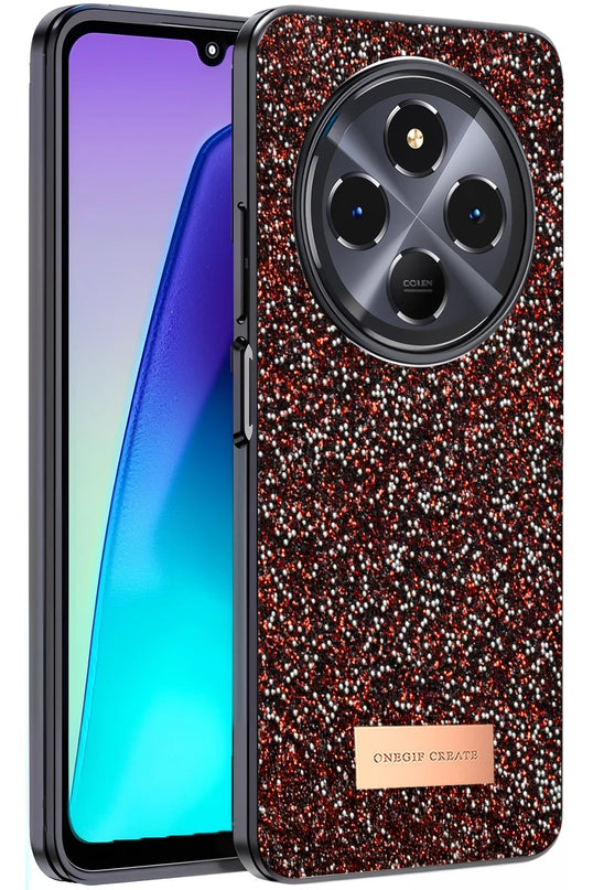 Xiaomi Redmi 14C Bright Simli Kapak Kılıf - Derin Mor