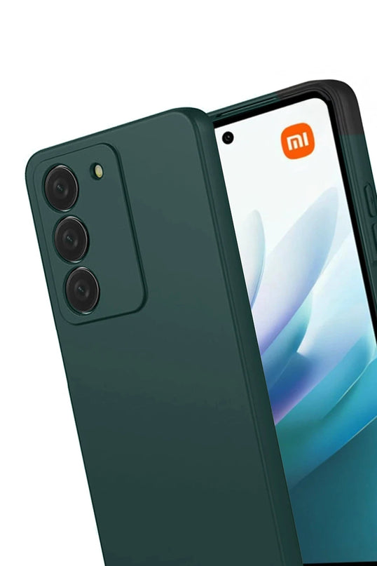 Xiaomi Redmi 15 4G First Silikon Kılıf - Koyu Yeşil 3