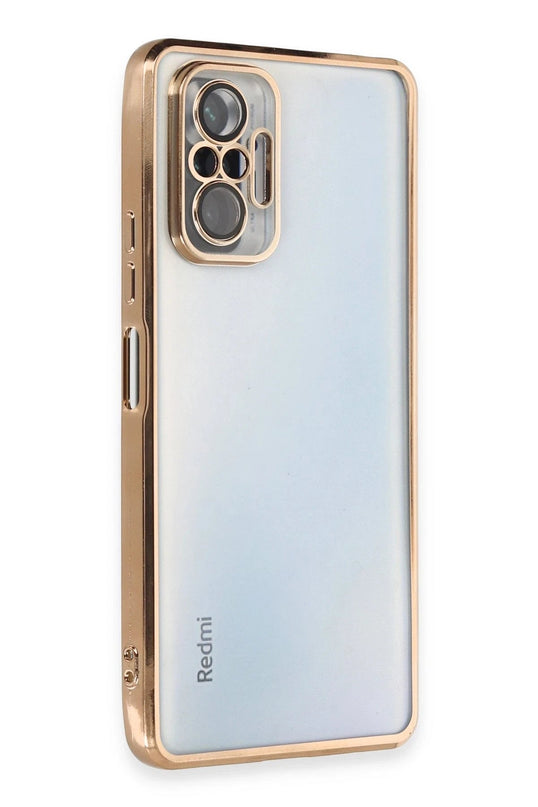Xiaomi Redmi Note 10 Pro Razer Lensli Silikon Kılıf - Gold