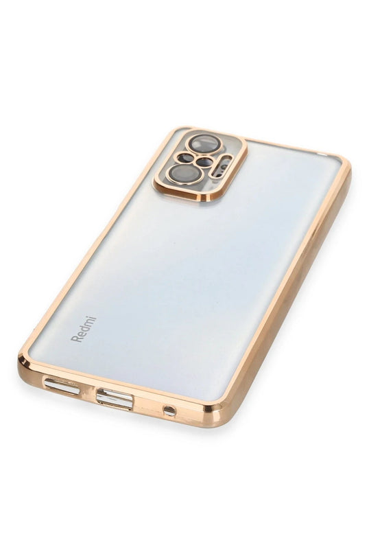 Xiaomi Redmi Note 10 Pro Razer Lensli Silikon Kılıf - Gold 3