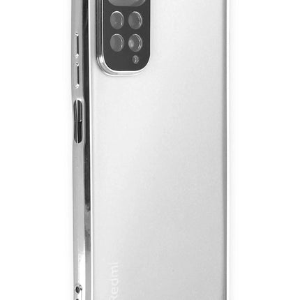 Xiaomi Redmi Note 11 Razer Lensli Silikon Kılıf - Gümüş