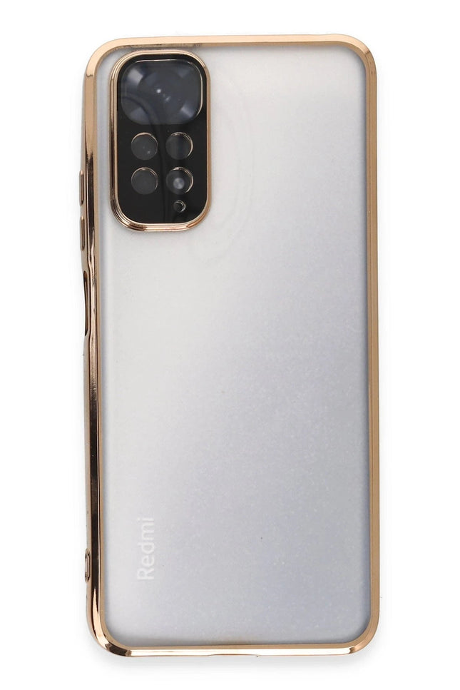 Xiaomi Redmi Note 11 Razer Lensli Silikon Kılıf - Gold 2