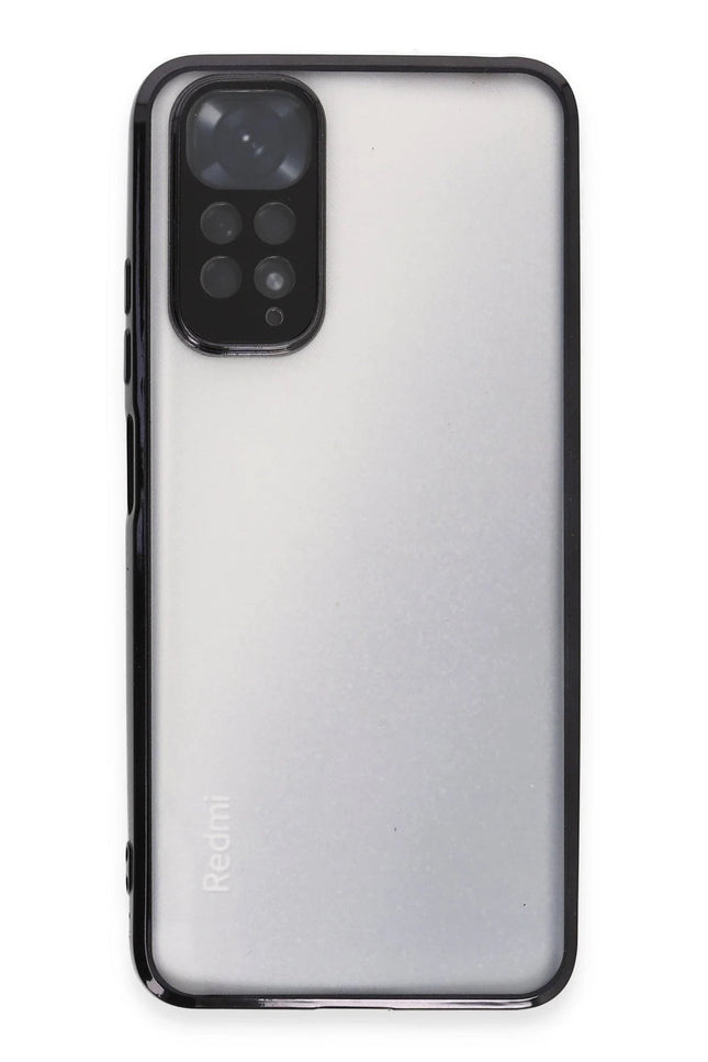 Xiaomi Redmi Note 11 Razer Lensli Silikon Kılıf - Siyah