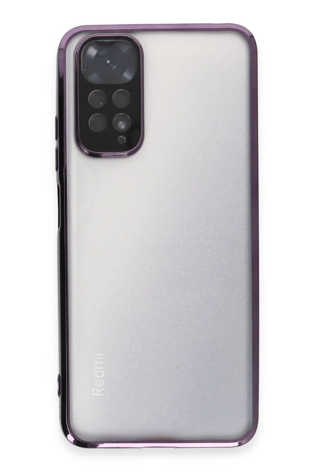 Xiaomi Redmi Note 11 Razer Lensli Silikon Kılıf - Mor 2