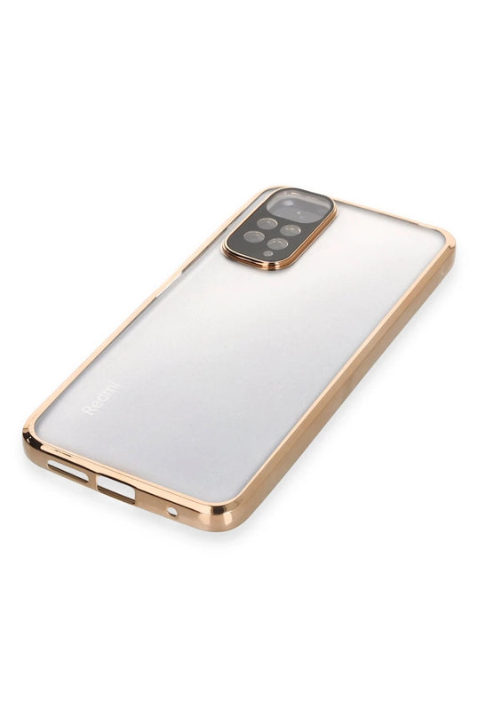 Xiaomi Redmi Note 11 Razer Lensli Silikon Kılıf - Gold 4