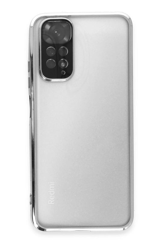 Xiaomi Redmi Note 11 Razer Lensli Silikon Kılıf - Gümüş 2