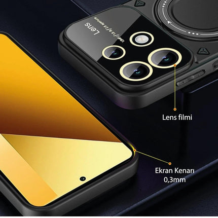 Xiaomi Redmi Note 13 4G Joy Lens Standlı Kapak Kılıf - Lacivert 3