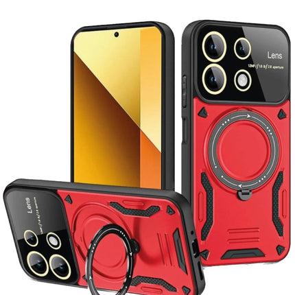 Xiaomi Redmi Note 13 4G Joy Lens Standlı Kapak Kılıf - Kırmızı