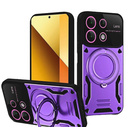 Xiaomi Redmi Note 13 4G Joy Lens Standlı Kapak Kılıf - Mor