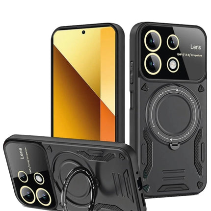 Xiaomi Redmi Note 13 4G Joy Lens Standlı Kapak Kılıf - Siyah