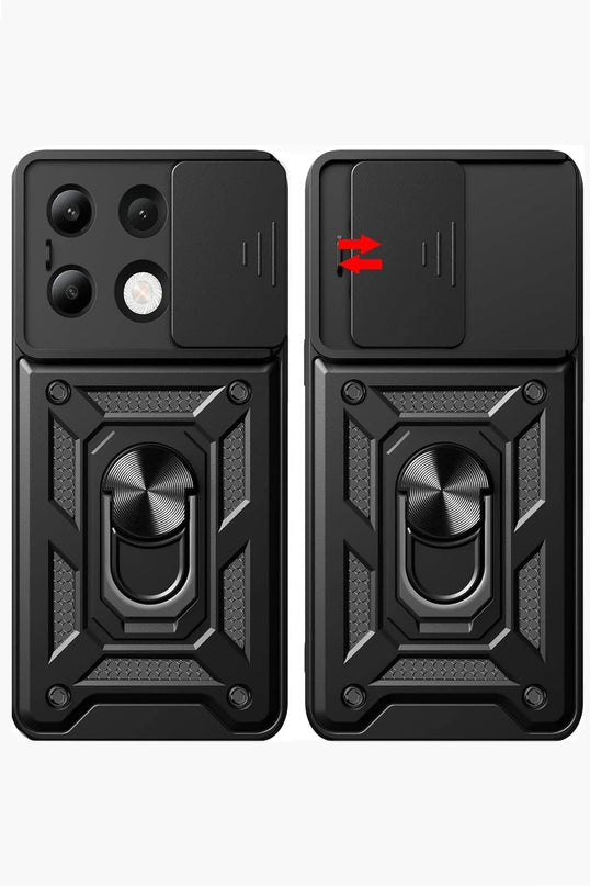 Xiaomi Redmi Note 13 4G Pars Lens Yüzüklü Silikon Kılıf - Kırmızı 3