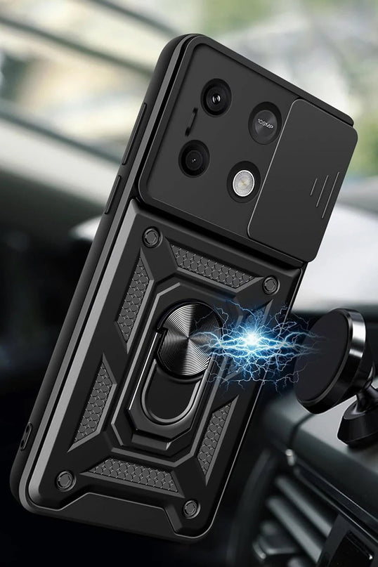 Xiaomi Redmi Note 13 4G Pars Lens Yüzüklü Silikon Kılıf - Yeşil 4