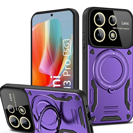 Xiaomi Redmi Note 13 Pro 4G Joy Lens Standlı Kapak Kılıf - Mor