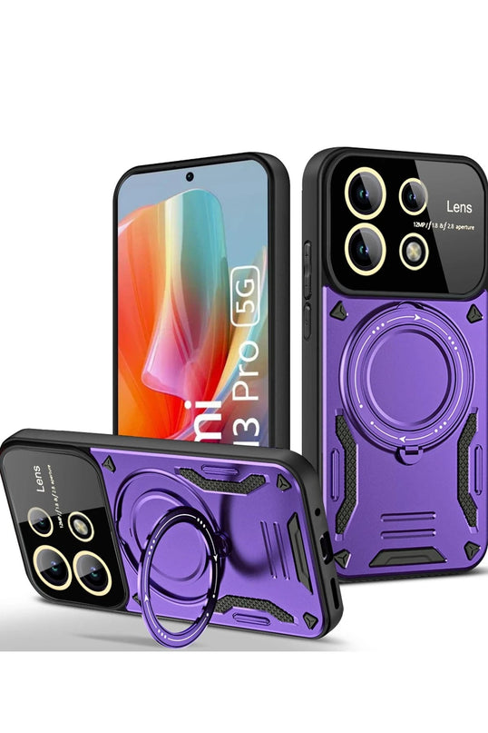 Xiaomi Redmi Note 13 Pro 4G Joy Lens Standlı Kapak Kılıf - Mor