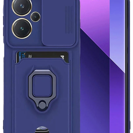 Xiaomi Redmi Note 13 Pro Plus Zuma Kartvizitli Yüzüklü Silikon Kılıf - Lacivert