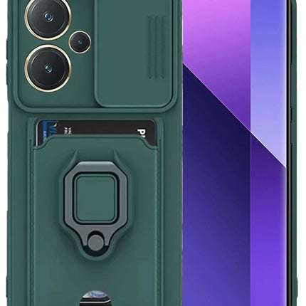 Xiaomi Redmi Note 13 Pro Plus Zuma Kartvizitli Yüzüklü Silikon Kılıf - Yeşil