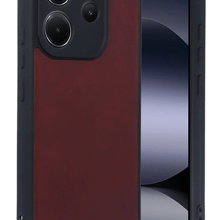 Xiaomi Redmi Note 14 4G Aras Deri Kapak Kılıf - Bordo