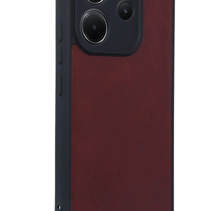 Xiaomi Redmi Note 14 4G Aras Deri Kapak Kılıf - Bordo 3